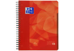 Projectboek Oxford School A4+ ruit 5x5mm 4-gaats 240 pagina's rood