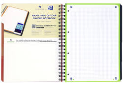 Projectboek Oxford School A4+ ruit 5x5mm 4-gaats 240 pagina's rood