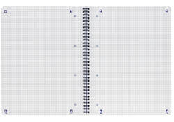 Collegeblok Oxford A4+ ruit 5x5mm 4-gaats 180 pagina's 80gr zwart