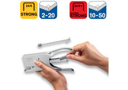Niettang Rapid 1DX 50vel 24/6 chroom