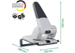 Perforator Leitz 5180 heavy duty 65 vel zilver