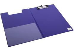 Klembordmap Quantore A4 staand PVC blauw met 100mm klem + penlus