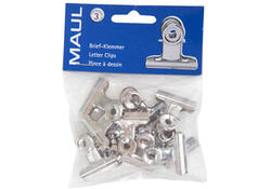 Papierklem MAUL Bulldog 30mm capaciteit 10mm zilver