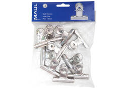 Papierklem MAUL Bulldog 50mm capaciteit 20mm zilver
