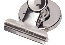 Papierklem MAUL Bulldog met magneet 30mm capaciteit 10mm zilver