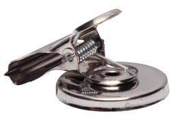 Papierklem MAUL Bulldog met magneet 30mm capaciteit 10mm zilver