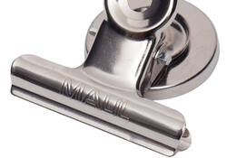 Papierklem MAUL Bulldog met magneet 40mm capaciteit 15mm zilver