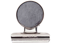 Papierklem MAUL Bulldog met magneet 40mm capaciteit 15mm zilver