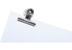 Papierklem MAUL Bulldog met magneet 52mm capaciteit 20mm zilver