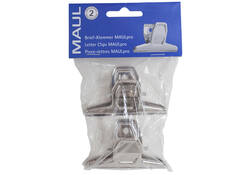 Papierklem MAUL Pro 75mm capaciteit 20mm zilver