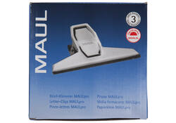 Papierklem MAUL Pro 125mm capaciteit 30mm zilver
