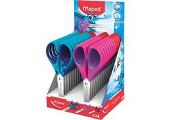 Schaar Maped Essentials Soft 13cm display á 24 stuks assorti