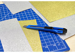 Snijmes Westcott office 9mm met schuifsluiting blauw