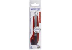 Snijmes Westcott premium 18mm met schuifsluiting rood