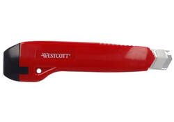 Snijmes Westcott premium 18mm met schuifsluiting rood
