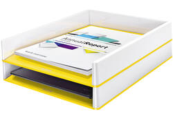 Brievenbak Leitz WOW A4 wit/geel