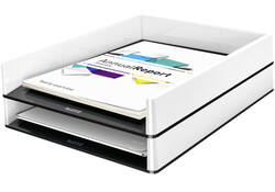 Brievenbak Leitz WOW A4 wit/zwart