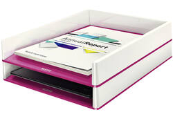 Brievenbak Leitz WOW wit/roze