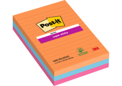 Memoblok Post-it 4690 Super Sticky 101x152mm lijn Bangkok