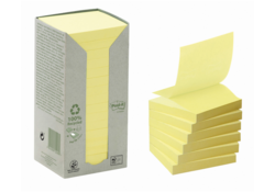 Memoblok Post-it Z-Note R330-1T 76x76mm recycled geel