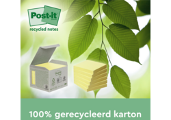 Memoblok Post-it 653 38x51mm recycled geel