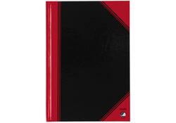 Notitieboek Bantex zwart/rood A5 lijn 70gr 96vel