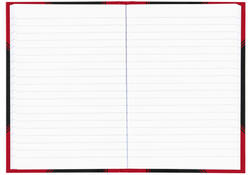 Notitieboek Bantex zwart/rood A5 lijn 70gr 96vel