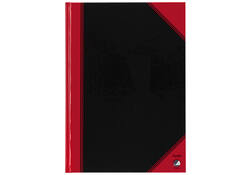 Notitieboek Bantex zwart/rood A4 lijn 70gr 96vel