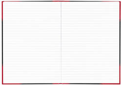 Notitieboek Bantex zwart/rood A4 lijn 70gr 96vel