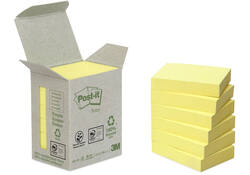 Memoblok Post-it 653-1B recycled 38x51mm canary yellow