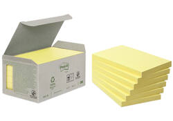 Memoblok Post-it 655-1B recycled 76x127mm canary yellow