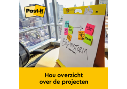 Meeting chart Post-it 563R Super Sticky 50,8x58,4cm met tafelstandaard wit