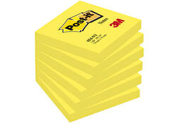 Memoblok Post-it 654 76x76mm neon geel