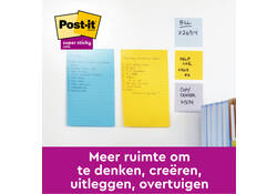Memoblok Post-it 6445 Super Sticky 152x101mm assorti