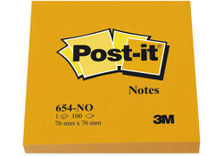 Memoblok Post-it 654 76x76mm oranje