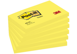 Memoblok Post-it 655 76x127mm 100 vel per blok neon geel