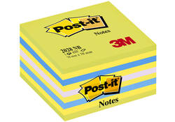 Memoblok Post-it 2028 76x76mm kubus assorti