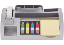 Bureau organiser Post-it C50 zilvergrijs incl inhoud