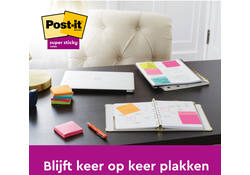 Memoblok Post-it 2028 Super Sticky 76x76mm kubus neon geel