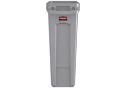 Afvalbak Rubbermaid Slim Jim Vented met luchtsleuven 87L grijs