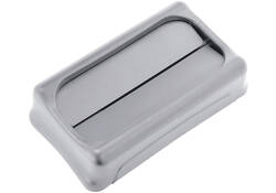 Deksel Rubbermaid Slim Jim Vented gesloten met swingsysteem grijs