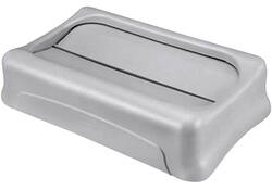 Deksel Rubbermaid Slim Jim Vented gesloten met swingsysteem grijs