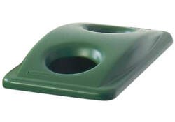 Deksel Rubbermaid Slim Jim Vented inwerpopening voor flesjes en blikjes groen