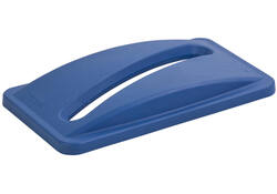 Deksel Rubbermaid Slim Jim Vented inwerpopening voor papier blauw