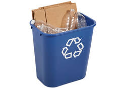 Papierbak Rubbermaid recycling medium 26L blauw