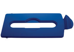 Deksel Rubbermaid Slim Jim Recyclestation inwerpopening voor papier blauw