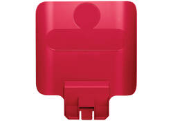Paneel Rubbermaid Slim Jim Recyclestation voor label rood