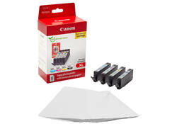 Inktcartridge Canon CLI-581XL 4 kleuren +50 vel fotopapier 10x15cm