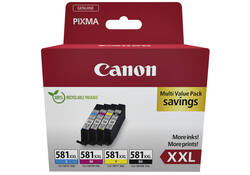 Inktcartridge Canon CLI-581XXL zwart + 3 kleuren