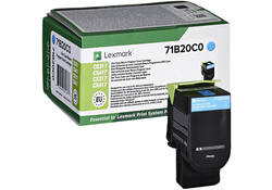 Tonercartridge Lexmark 71B20C0 blauw